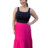 Slub Hi Low Skirt