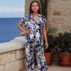 Elegant Coastal-Inspired Floral Jumpsuit