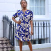 Elegant Navy Blue Floral Dress – Perfect for Any Occasion