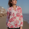 Elegant Floral Print Long Sleeve Blouse