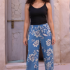Women’s Floral Print Wide-Leg Pants