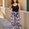 Women’s Floral Print Wide-Leg Pants
