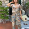 Stylish Map Print Co-ord Set