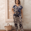 Elegant Floral Print Top & Pant Set